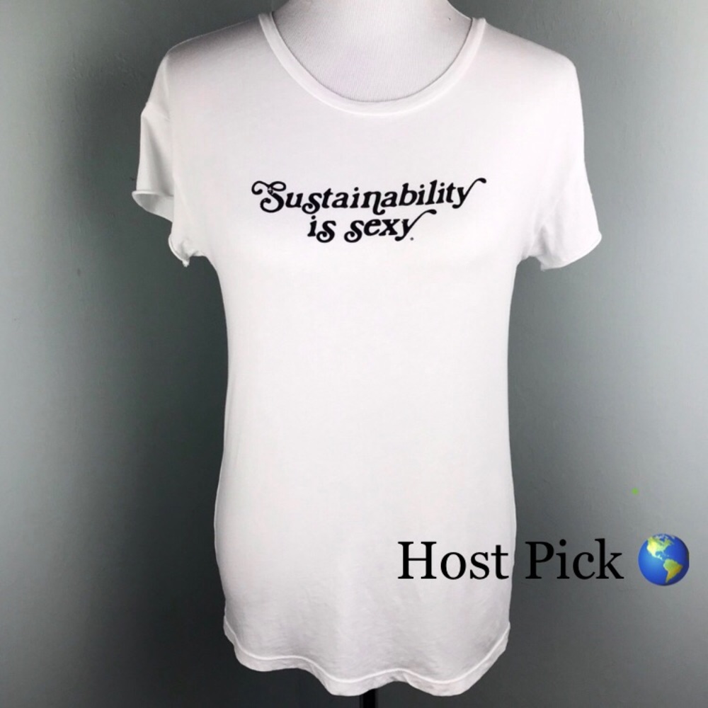 Vitamin A Sustainability Sexy Graphic Organic Cotton Tee Shirt Size S 4 Soft